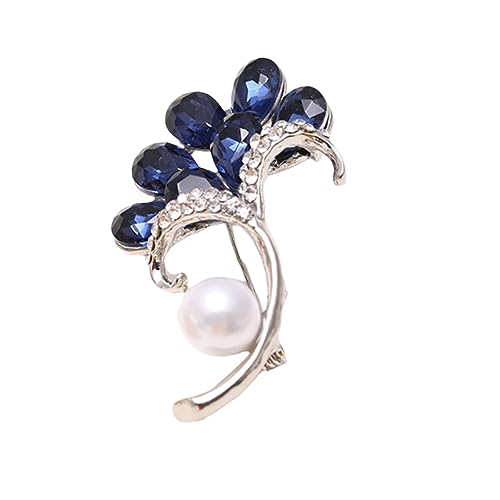 SHERCHPRY trachtenbrosche pearl brooch Mode Brosche Edelstein Brosche Schmuck Accessoire Strassbrosche Bling Broschen Hochzeitsschmuck Frauen Brosche Kristall Brosche Glas Roségold Fräulein von SHERCHPRY