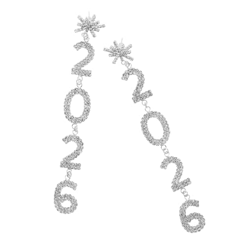 SHERCHPRY Strass-schneeflocken-ohrringe Für Damen Mit Anhänger Winter-ohrring Als Statement-schmuck Für Hochzeits-braut Und Party-buchstaben Funkelndes Silberdesign von SHERCHPRY