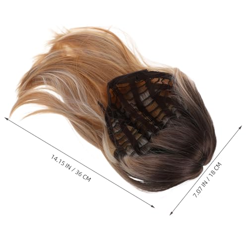 SHERCHPRY Schulterlanger Damen Perücken Bob mit Gradient Design Synthetische Gerade Haarperücke Atmungsaktiv und Leicht für Cosplay Alltagsmode und Sommerveranstaltungen von SHERCHPRY