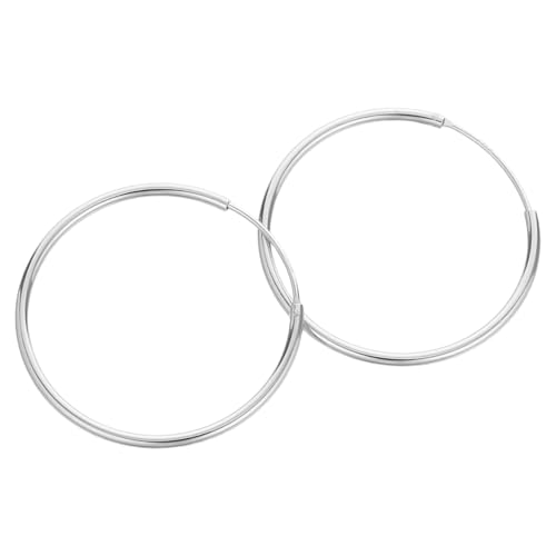 SHERCHPRY Silber Creolen Ohrringe Große Runde Hoops Damen Elegant Leicht Und Langlebig Vintage Stil Für Alltag Und Festival von SHERCHPRY