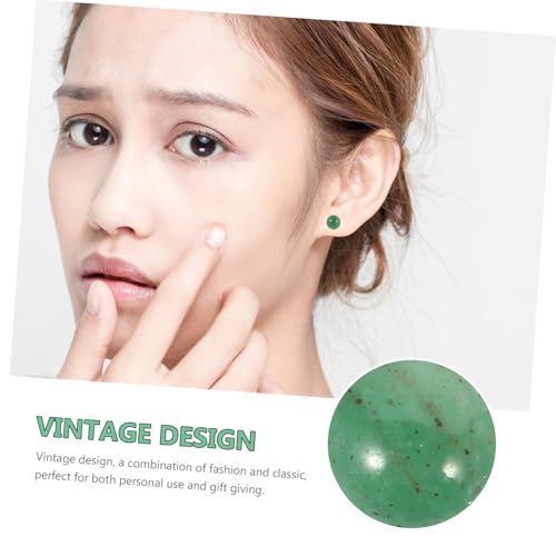 SHERCHPRY Silber Jade Ohrstecker Damen Flacher Rückseite Leicht Elegant Vintage Ohrschmuck Geschenk SHERCHPRY Silber Jade Ohrstecker Damen Flacher Rückseite Leicht Elegant Vintage Ohrschmuck Geschenk von SHERCHPRY