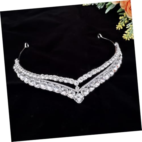 SHERCHPRY Silberne Strass Hochzeit Tiara Haarband Leichtes Braut Diadem für Festliche Anlässe Geburtstagsfeier und Hochzeitsdekoration von SHERCHPRY