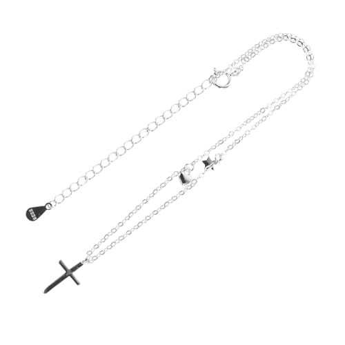 SHERCHPRY Silbernes Fußkettchen Für Damen Verstellbare Fußkette Mit Kreuzanhänger – Modischer Fußschmuck Für Sommer Strand Und Partys von SHERCHPRY