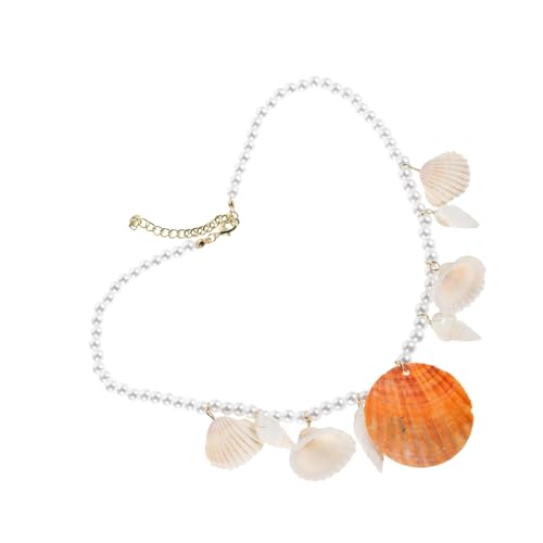 SHERCHPRY Sommer Anhänger Halskette mit Kunstperlen Beaded Halskette für Damen für Strandpartys und Lässige Outfits Einzigartiger Boho Stil von SHERCHPRY