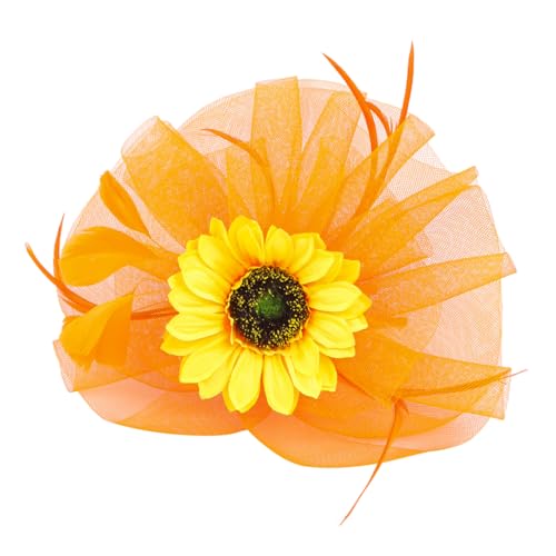 SHERCHPRY Sonnenblumen Haarschmuck Stirnband Mit Netzblumen-design Für Hochzeiten Teepartys Und Festliche Anlässe Damen-haaraccessoire Orange SHERCHPRY Sonnenblumen Haarschmuck Stirnband Mit Netzblumen-design Für Hochzeiten Teepartys Und Festliche Anlässe Damen-haaraccessoire Orange von SHERCHPRY