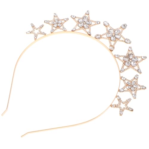 Sternkronen-Tiara hair accessories for girls Haarband mit Strasssteinen Brautkopfschmuck Kopfbedeckung für das neue Hochzeit Haarschmuck schmücken Stirnband Frau Legierung von SHERCHPRY