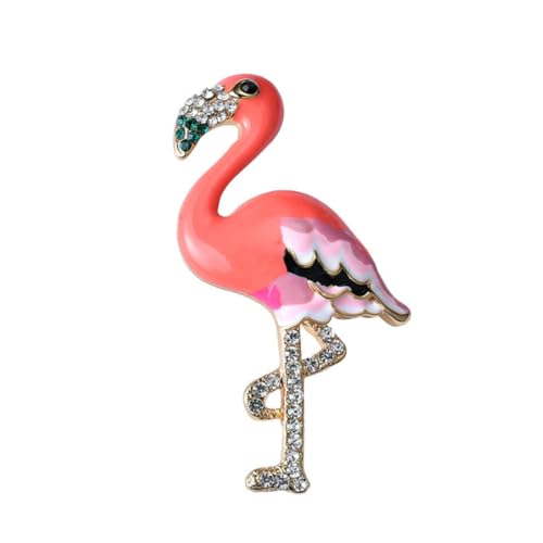 SHERCHPRY Flamingo Form Brosche Mode Brosche Aus Legierung Kreative Anstecknadel Für Partys Und Feste Für Frauen Und Mädchen Rot von SHERCHPRY