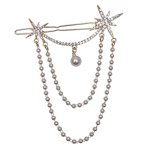 SHERCHPRY Strass Haarnadeln Für Damen Mädchen Mit Perle Schmuck Haar Clip Quaste Haarspange Kopfschmuck Für Hochzeit Geburtstag von SHERCHPRY
