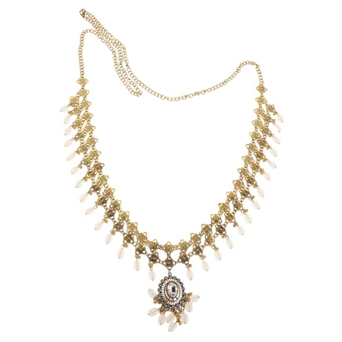 SHERCHPRY Taillenkette Körperkette Gürtel Boho Taillengürtel Tanzkörperkette Ethno Stil Taillenschmuck Exotischer Stil Kettengürtel Tanz Taillenschmuck Gürtel Taille Bauchkette von SHERCHPRY