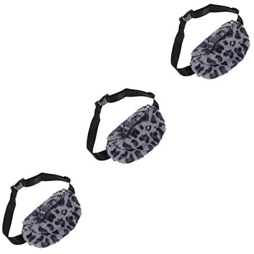 3 Stk Leoparden-gürteltasche Plüsch-gürteltasche Kinder Hüfttasche Verstellbare Gürteltasche Hüfttasche Für Kinder Brusttasche Kinder Gürteltasche Kinder Umhängetasche Mädchen Mini von SHERCHPRY