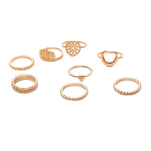 SHERCHPRY Teiliges Retro Ethnic Style Damen Ring Kreative Herz Mondformen Modischer Vintage Modeschmuck Komfortabel und Langlebig für Geschenk und Besondere Anlässe von SHERCHPRY