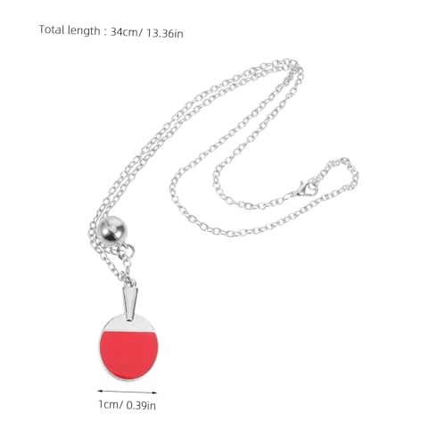 SHERCHPRY Pingpong Schläger Halskette Mit Anhänger Modisches Sport-jewelry Für Tischtennisliebhaber Trendiger Charmschmuck Für Jungen Sportfans Und Partys von SHERCHPRY