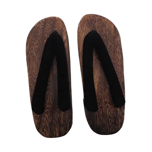 SHERCHPRY Traditionelle Japanische Holzclogs Herren Sandalen aus Massivem Holz Minimalistisches Design Langlebig und Komfortabel Geeignet als Cosplay Accessoire für Innenbereich von SHERCHPRY