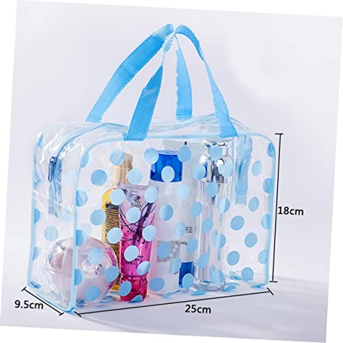 SHERCHPRY Transparentes PVC Kosmetiktäschchen Leicht zu Reinigen Reise Kulturbeutel Multifunktional für Damen Mädchen Kompakt Langlebig Durchsichtig Toiletry Bag von SHERCHPRY