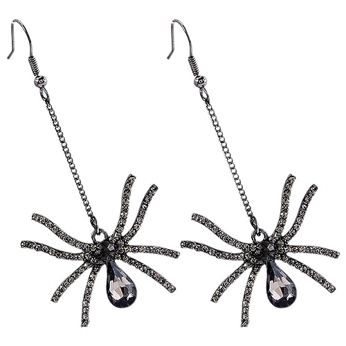 SHERCHPRY Tropfenohrringe 1 Paar Spinnen-Ohrringe Für Damen Spinnen-Ohrringe Kleine Schwarze Spinnen-Ohrringe Kleine Spinnennetz-Ohrringe Halloween-Accessoires Schmuck Geschenke Für Frauen von SHERCHPRY