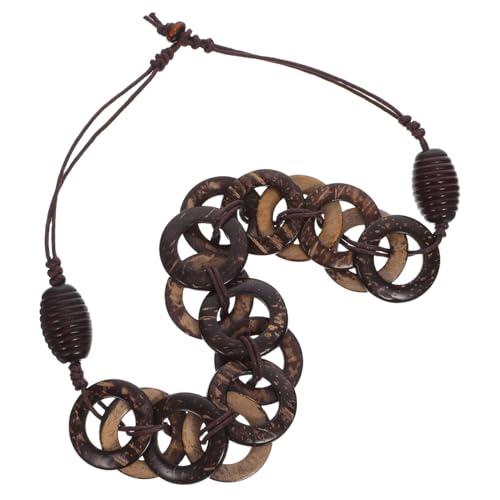 SHERCHPRY Tropische Halsketten Für Frauen Perlenketten Sommer Strand Halskette Kokosnussschalen Strandschmuck Bohemian Ethno Stil Halskette Kokosnussschalen Perlen von SHERCHPRY