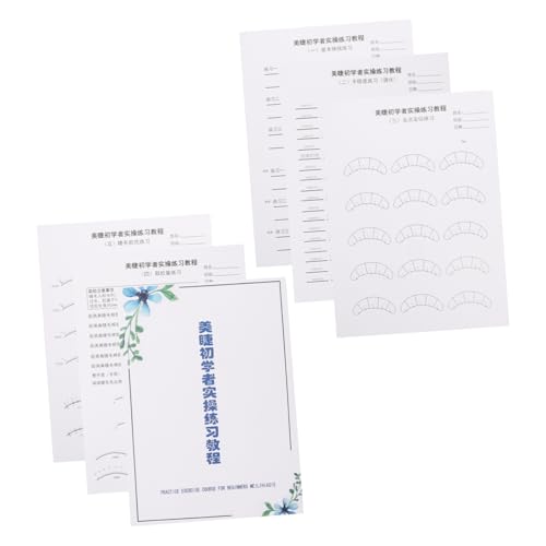 SHERCHPRY Übungsbuch Zur Wimpernverlängerung Wimpern Trainingsset -mapping-diagramm Übungsset Zur verlängerung -übungsset Papier Weiß von SHERCHPRY