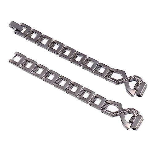 SHERCHPRY Uhrenarmband mit Funkelnden Strasssteinen Kompatibel für Fitbit Inspire Inspire Hr Schwarzes Elegantes Metallarmband für Damen Korrosionsbeständig und von SHERCHPRY