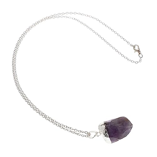 SHERCHPRY Unregelmäßige Amethyst Halskette Mit Anhänger Aus Heilsteinen Für Damen Mädchen Zum Geburtstag Weihnachten von SHERCHPRY