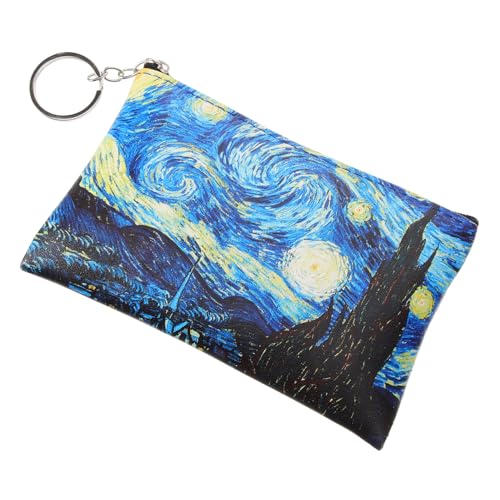 SHERCHPRY Münze Geldbeutel Kleine Münztasche Wechselgeldbörse Mit Reißverschluss Aus Pu Für Damen Schlüsselanhänger Geldbörse Muster Tasche von SHERCHPRY