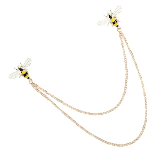 SHERCHPRY Vintage Bienenbrosche mit Kette Dekorative Anstecknadel aus Robustem Brosche für Rucksäcke und Kleidung Einfach zu Befestigen und Abnehmbar Stilvolles Accessoire für Damen und von SHERCHPRY