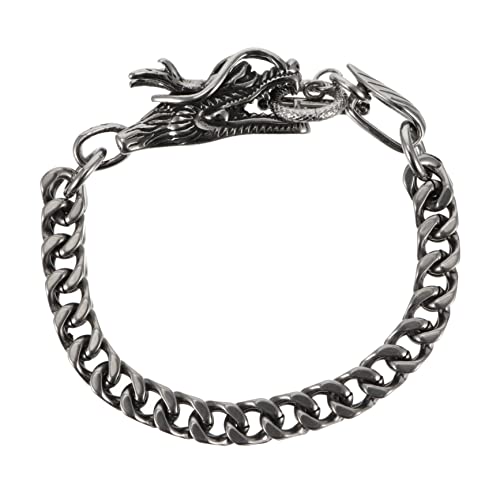 SHERCHPRY Vintage Dragon Armband Herren Kreativer Drachenschmuck Robustes Titanstahl Handgelenkband Dekoratives Unisex Armband für Party und Alltag von SHERCHPRY