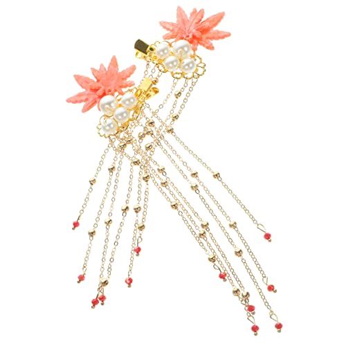 SHERCHPRY Vintage Haarklammern mit Ahornblatt Design und Langen Quasten für Damen Leichte Haaraccessoires Ziehen oder Schädigen für Looks von SHERCHPRY