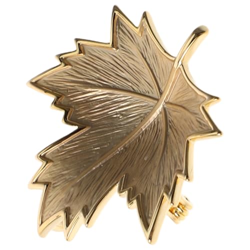 SHERCHPRY Vintage Maple Leaf Brooch Pin Gold Enamel Herbst Schmuck Leicht Elegant Retro Lapel Pin Für Damen Schals Hüte Anzüge Herbstliches Souvenir von SHERCHPRY