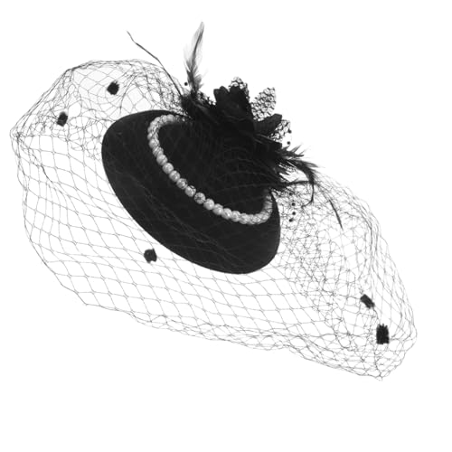 SHERCHPRY Eleganter Vintage-teeparty-hut Mit Perlenschmuck Und Netzschleier Für Abendveranstaltungen Retro-stil Mini-haarschmuck Für Besondere Anlässe SHERCHPRY Eleganter Vintage-teeparty-hut Mit Perlenschmuck Und Netzschleier Für Abendveranstaltungen Retro-stil Mini-haarschmuck Für Besondere Anlässe von SHERCHPRY