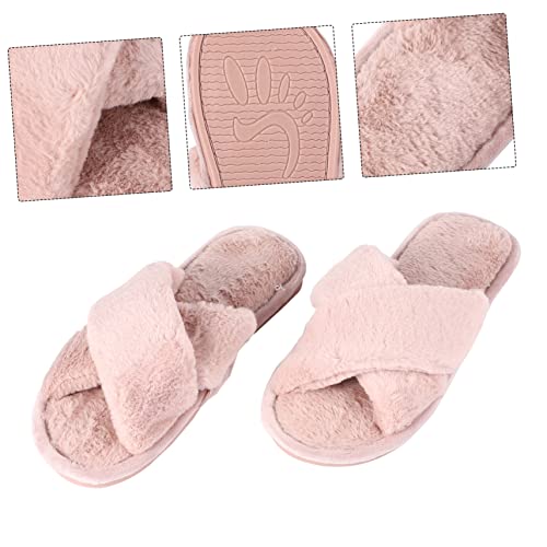 SHERCHPRY Warme Damen Hausschuhe Winter Pantoffeln Flauschige Plüschslipper Rutschfest Indoor mit Ergonomischem Absatz Atmungsaktiv und Modisch für Herbst und Winter Zuhause von SHERCHPRY
