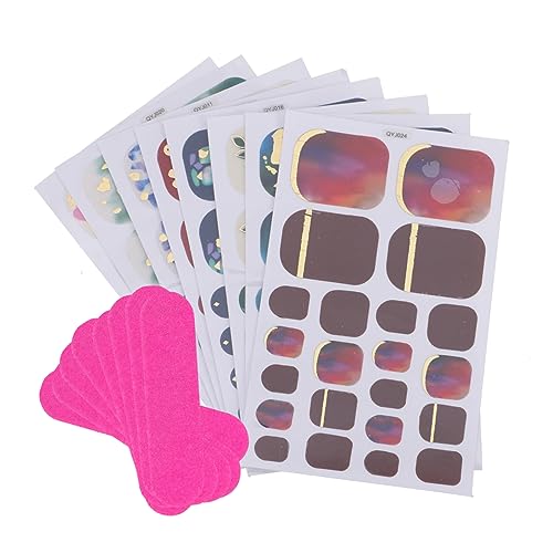 SHERCHPRY Wasserdichte Fußnagel Sticker Selbstklebende Maniküre Dekoration Teiliges für Kreative Nagelkunst zu Hause Diy Nagelaufkleber mit Verschiedenen Designs von SHERCHPRY