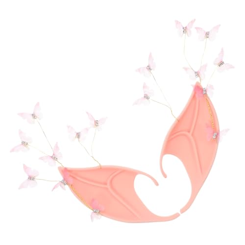 SHERCHPRY Weiche Ohren mit Schmetterlings und Kunstperlenschmuck für Halloween Kostümfeste und Themenpartys von SHERCHPRY