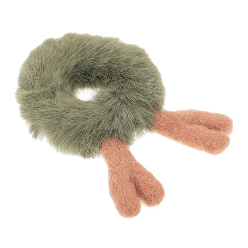 SHERCHPRY Weihnachtlicher Haargummi mit Handgefertigten Filz Geweihen Weiche Antler Modisches Damen Haaraccessoire für Festliche Xmas Looks Elastischer Haarring für Alltag und Party von SHERCHPRY