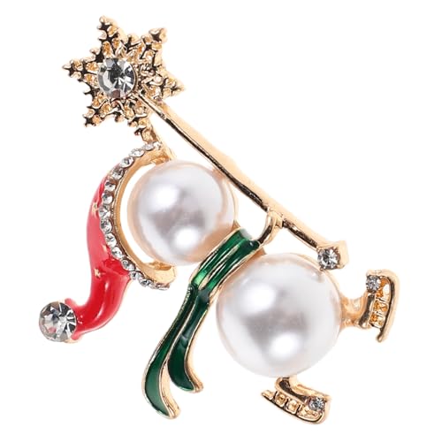 SHERCHPRY Weihnachts Schneemann Brosche Schal Clips Rucksack Anstecknadeln Damen Anstecknadel Schneeflocken Anstecker Broschen Für Frauen Süße von SHERCHPRY