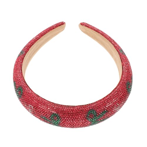 SHERCHPRY Weihnachts Strass Stirnband Breit Gepolstert Weihnachtliches Gepolstertes Haarband Für Frauen von SHERCHPRY