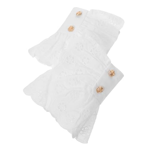 SHERCHPRY Weiße Blumen-spitzen-handgelenksmanschetten Abnehmbare Damen-ärmelmanschetten Für Hemden Blusen Und Mäntel Formelle Party-accessoires von SHERCHPRY