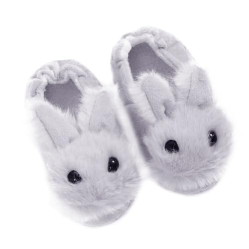 SHERCHPRY Kinder Hausschuhe Rutschfest Kaninchenform Baumwolle Warm 1 Paar Jungen Mädchen Größe 13/14 Plüsch Winter für Zuhause von SHERCHPRY