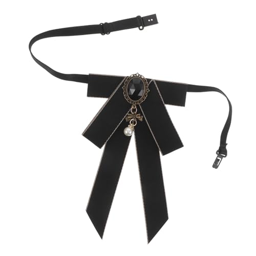 SHERCHPRY Damen Vorgebundene Bowknot Fliege Mit Perlen Und Strass Für Schuluniformen Und Festliche Anlässe Stilvolles Accessoire Für Mädchen Und von SHERCHPRY