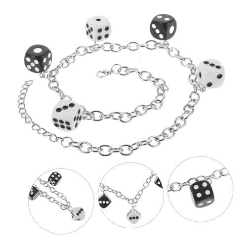 SHERCHPRY Würfel Anhänger Halskette Silber Unisex Leicht Verstellbar Modisches Kropfband Clavicle Chain Für Männer Frauen Individualität Schmuck von SHERCHPRY