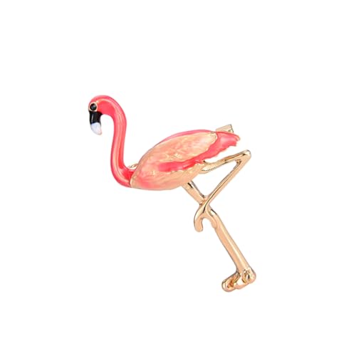 SHERCHPRY Flamingo Reversnadel Flamingo-tierstift Flamingo-brosche Aus Metall Flamingo-metallnadel Flamingo-anstecknadel Angepasst Rot Zinklegierung von SHERCHPRY