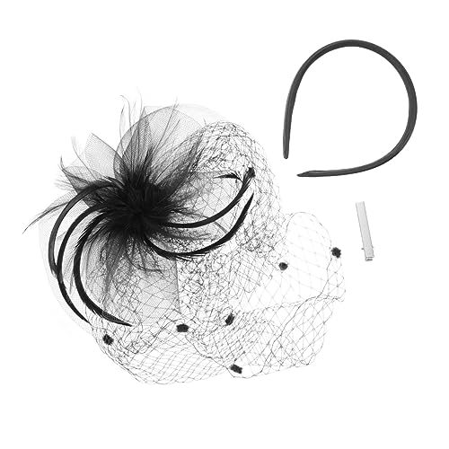 SHERCHPRY Hut Mesh Haar Dekoration Hut Haar Accessoire Partyhut Gazefederhut Bankett von SHERCHPRY