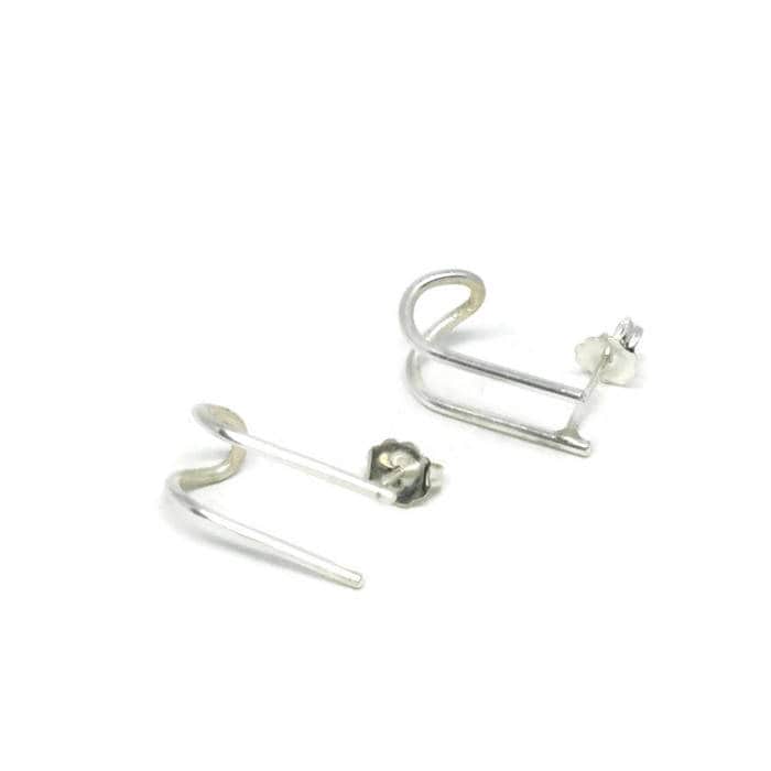 strapsgürtel Aus Silber Ohrringe Für Männer Doppelpackung Hoop Manschette Jungs Herren Einzelne Handwerker Handgefertigt Von Sheri Beryll von SHERIBERYL