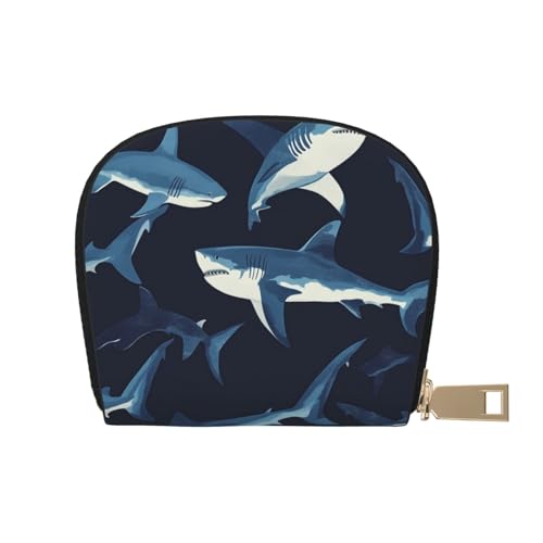SHFJASBNUMG Cute Shark Wallet Angry Sharks Card Pack Shark Leather Bag Amusement Park Goers - Fast Pass and Payment Cards 9X11CM, a1, 9X11CM von SHFJASBNUMG