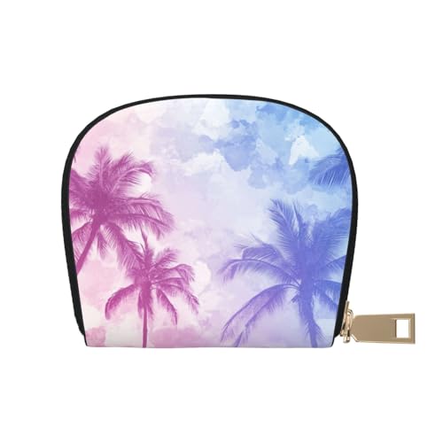 SHFJASBNUMG Hawaii Beach Palme Sonnenuntergang Ledertasche Sonnenuntergang Geldbörse Hawaii Strand Kartenpaket College Studenten – Campus ID und Esskarten-Organizer 9 x 11 cm, a9, 9X11CM von SHFJASBNUMG