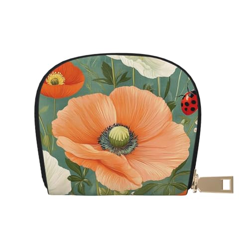 SHFJASBNUMG Kartenpaket mit Blumenmuster, Wildblumen-Geldbörse, Autobesitzer, Lizenz- und Versicherungskartenhalter, 9 x 11 cm, A24, 9X11CM von SHFJASBNUMG