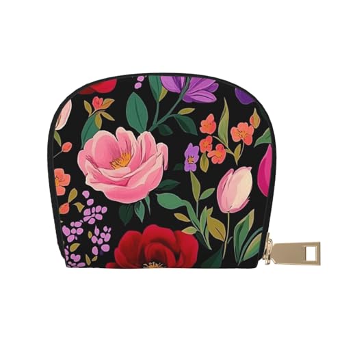 SHFJASBNUMG Kartenpaket mit Blumenmuster, Wildblumen-Geldbörse, Autobesitzer, Lizenz- und Versicherungskartenhalter, 9 x 11 cm, A6, 9X11CM von SHFJASBNUMG