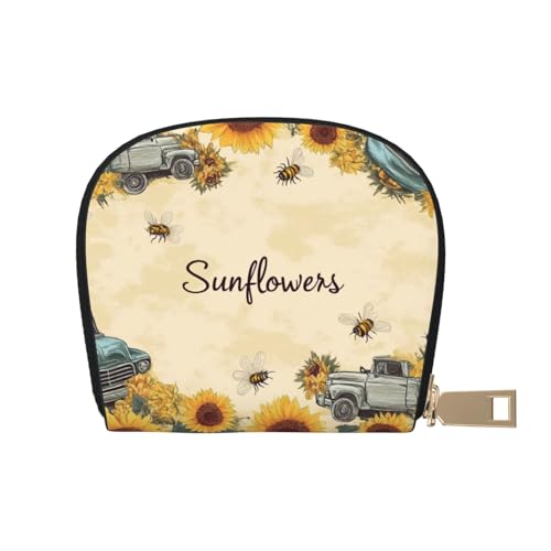 SHFJASBNUMG Kartenpaket mit Blumenmuster, Wildblumen-Geldbörse, Autobesitzer, Lizenz- und Versicherungskartenhalter, 9 x 11 cm, a9, 9X11CM von SHFJASBNUMG