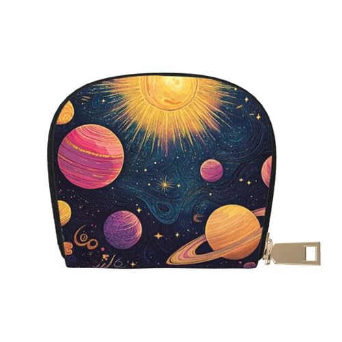 SHFJASBNUMG Pilzgarten-Geldbörse, Pilzhaus, Karten-Set, bunte Ledertasche, minimalistische EDC-Fans – unverzichtbare Lösung für den täglichen Gebrauch, 9 x 11 cm, A37, 9X11CM von SHFJASBNUMG