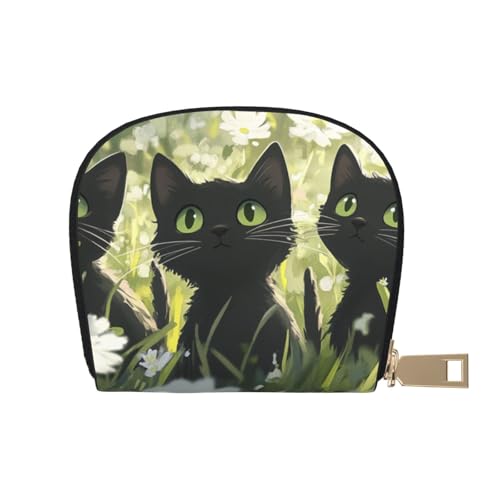 SHFJASBNUMG Pilzhaus-Geldbörse, buntes Karten-Set, Pilzgarten, Ledertasche, Senioren, vereinfachter Zugang zu medizinischen Karten, 9 x 11 cm, A6, 9X11CM von SHFJASBNUMG