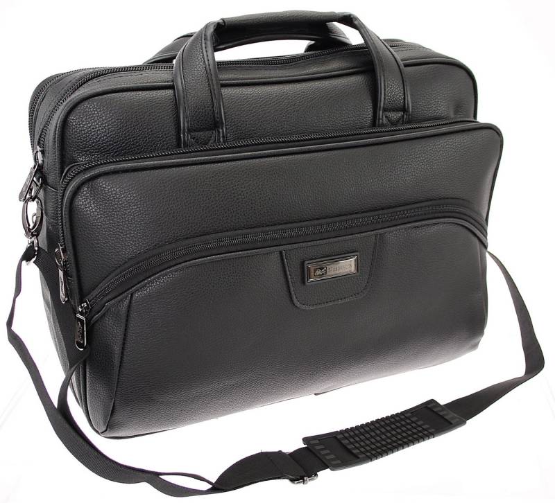 SHG Aktentasche ֎ XL Arbeitstasche Flugbegleiter Umhängetasche Schultertasche SD-186 (Farbe: Schwarz), Freizeit Reise Sport Arbeit Schule Uni von SHG
